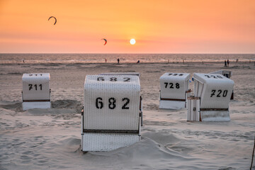 Wall Mural - summer vacation at the beach, sankt peter-ording, schleswig-holstein, germany