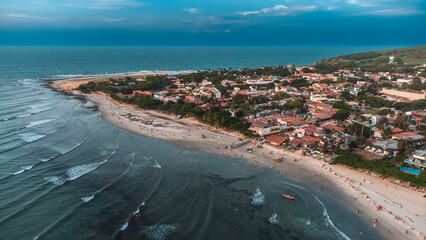 Wall Mural - Jericoacoara Jijoca Lagoa Praia Paraíso Tropical Dunas Mar Ceará Nordeste Brasil Vila Pescadores Pitoresco Paisagem Cênica Vento Viagem Viajar Turismo Turístico