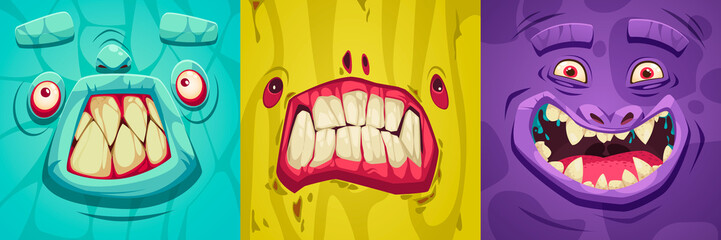 Sticker - Monster Mouth Multicolored Design Concept