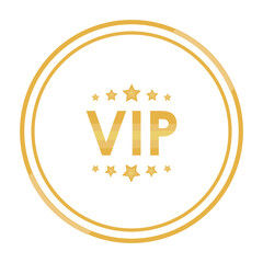 Sticker - vip circular gold frame