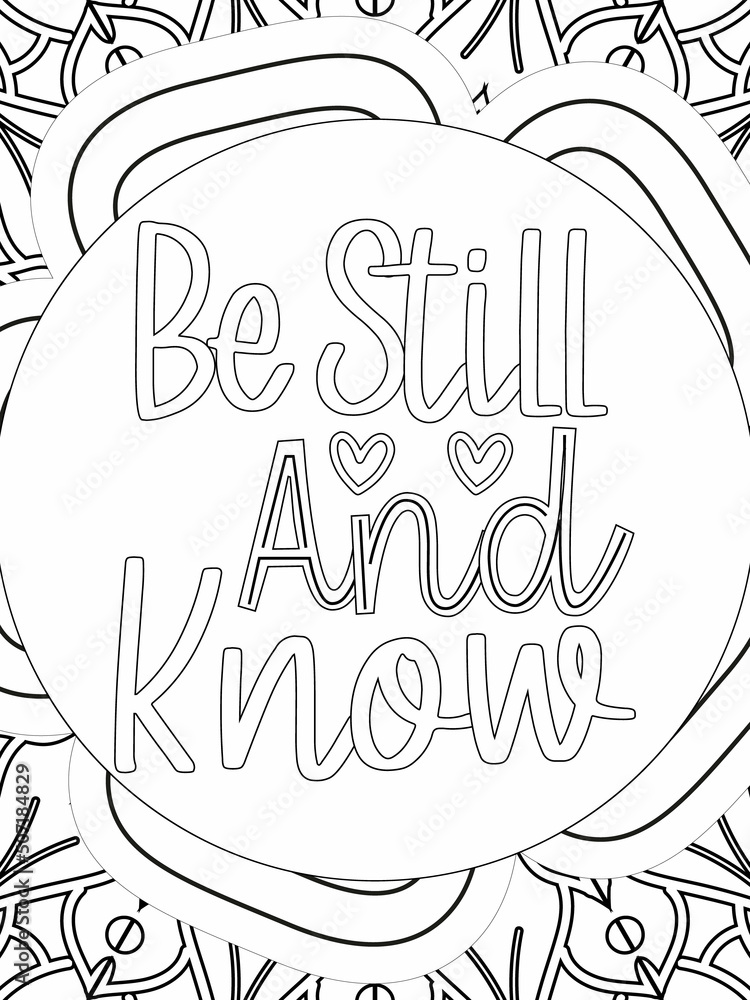 Bible Verse Coloring Pages, Christian Lettering coloring page for