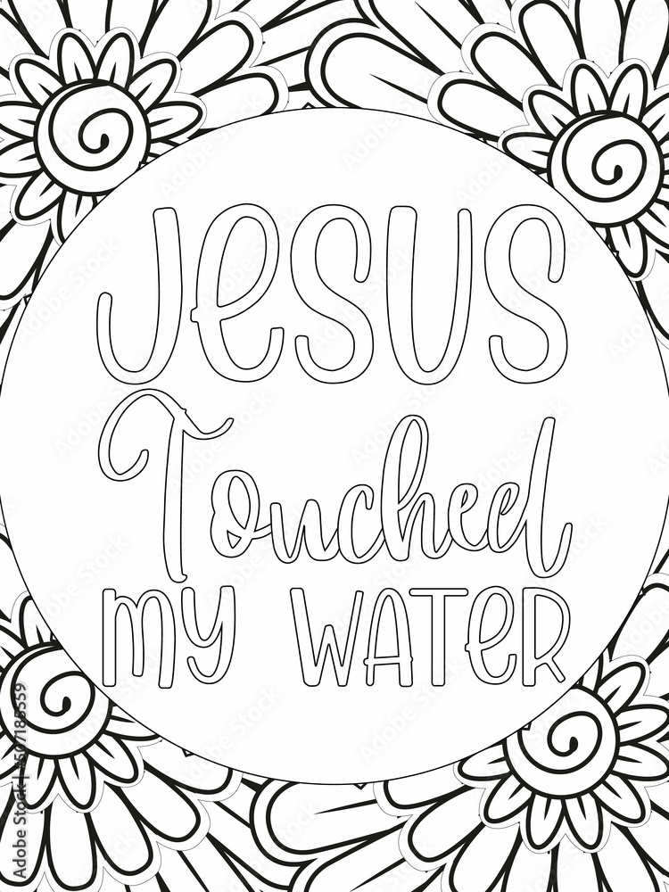Bible Verse Coloring Pages, Christian Lettering Coloring Page For