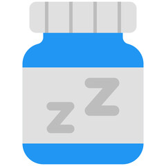 Sticker - sleeping pills flat icon