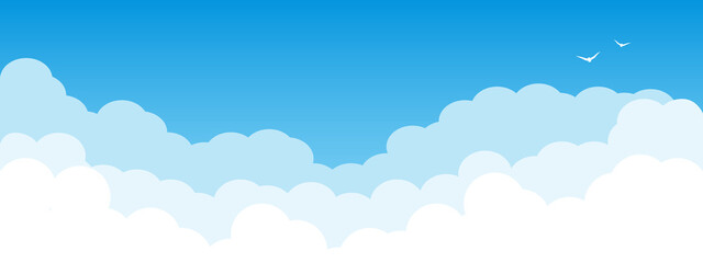sky with clouds on a sunny day. jpeg image illustration paper isolated blue sky with white clouds ba