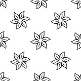 Fototapeta Motyle - Black Floral Mandala design concept isolated on white background is in Seamless pattern - vector illustration