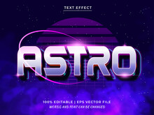 Astro 3d Editable text effect  Premium Vector