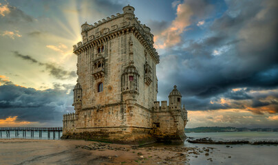 Belem Tower in Lisbon, Portugal