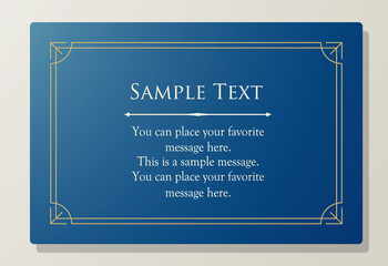 高級感のあるカードデザイン。アンティークな装飾デザイン。エレガントな縁の模様。