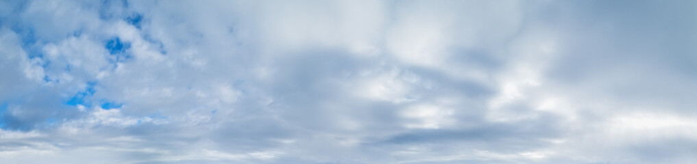 Canvas Print - white clouds in blue summer sky panoramic background