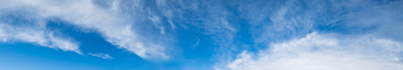 Wall Mural - white clouds in blue summer sky panoramic background