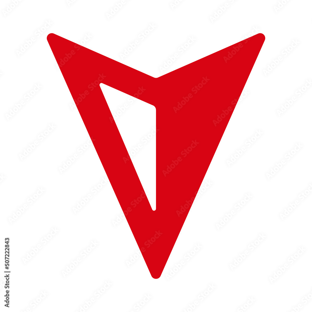 Location icon in arrow and V letter shape. Used for Navigation map, GPS,  direction, place, compass. PinPoint Logo can be used for location, marker,  and positioning places. Stock Vector | Adobe Stock, image size:1000x1000