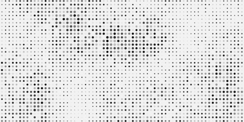 Wall Mural - abstract black and white spotted pixels pattern, geometric mosaic texture - generative art, vector b