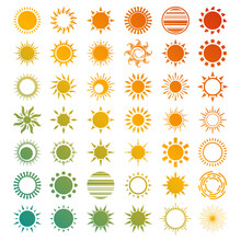 Set Of Colorful Sun Burst Stickers. Vector Starburst Price Tag Icon. Set Badge Shape. Isolated Sale Promo Pricetags. Badges On White Background. Round Sun Splash In Simple Design. Wave Vignette.