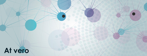 Leinwandbilder - Vector connect lines and dots. Banner template for technology. Abstract technology network