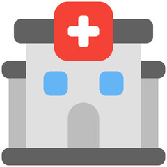 Sticker - hospital flat icon