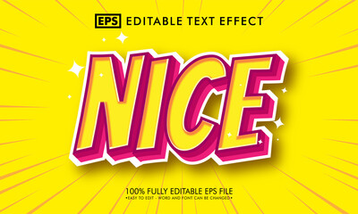 Nice comic editable text effect