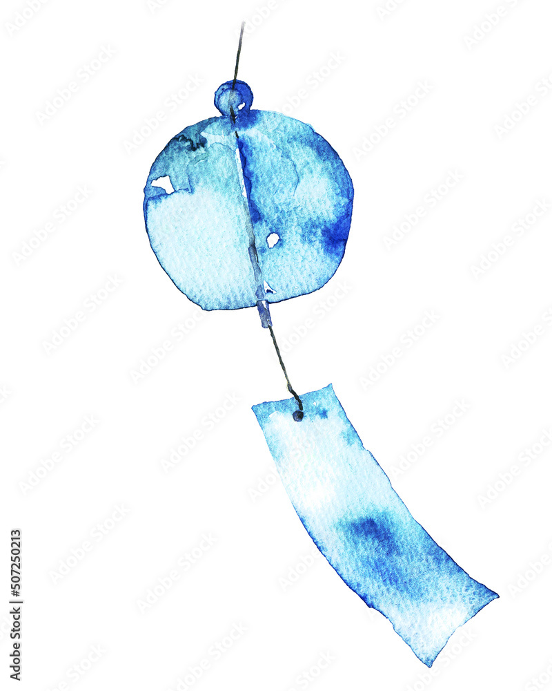 夏の風鈴 水彩イラスト の Stock イラスト | Adobe Stock