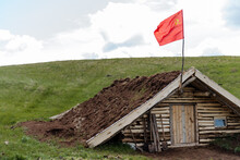 Partisan Shelter, Command Post Of The Red Army, Military Facility Of Russian Soldiers, Red Flag Of The Great Victory, Dugout, Shelter From Shelling.