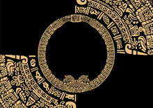 Abstract Frame From Ancient Mayan Symbols. Mayan Calendar.Images Of Characters Of Ancient American Indians.The Aztecs, Mayans, Incas.
Signs And Symbols Of The Ancient World. Mexican Ancient Mayan Cale