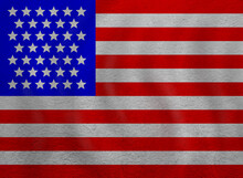 USA Flag Background. Travel And Learn English Language Concept