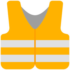 Sticker - vest flat icon