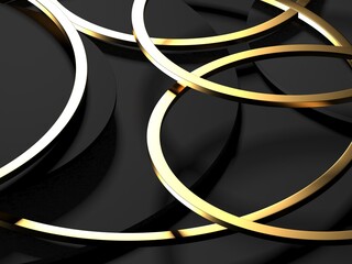 Luxury elegant background with shiny gold circle elements