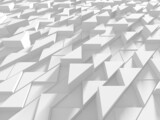 Fototapeta Perspektywa 3d - White Geometric Poligon Abstract Background