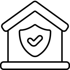 Canvas Print - security outline icon