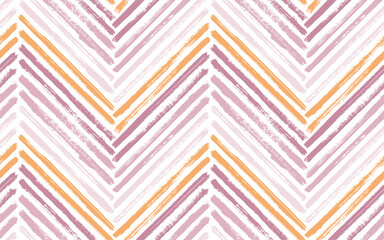 Wall Mural - Brush stroke chevron zig zag seamless pattern.