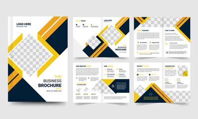Wall Mural - Corporate business presentation backgrounds design template and page layout design for brochure, book, magazine, annual report and company profile, graphic elements design concept For Business.