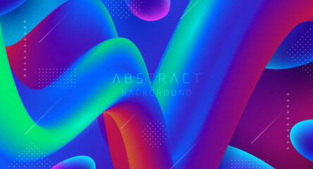 Wall Mural - abstract gradient background with wavy shapes.