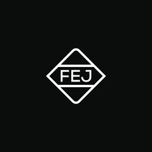 FEJ Letter Design For Logo And Icon.FEJ Monogram Logo.vector Illustration With Black Background.

