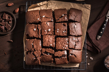 Wall Mural - Chocolate brownie dessert