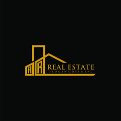 AR initial monogram logo for real estate design