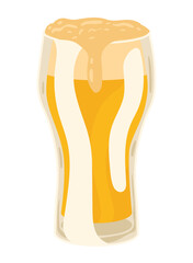 Canvas Print - golden beer glass