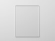 © Игорь Жуков - Horizontal simple frame mockup. One  blank frame hanging on wall painted white color. Blank photo frame mockup for your design. 3d rendering illustration.