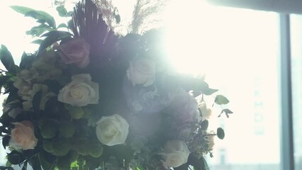 Wall Mural - Wedding bouquet close-up at the ceremony