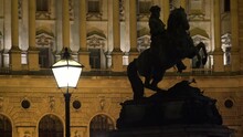 Imperial Palace Hofburg. Night. Vienna. Austria. 4K.