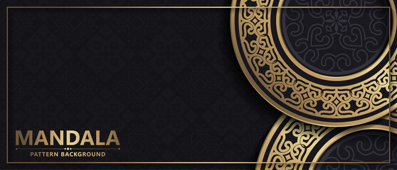 Luxury ornamental mandala background with arabic islamic east pattern style premium