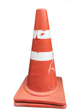 2 Stack Of Used Orange Traffic Cones