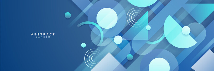 Blue abstract banner background