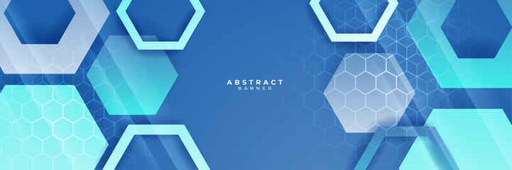 Blue abstract banner background