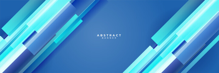 Blue abstract banner background