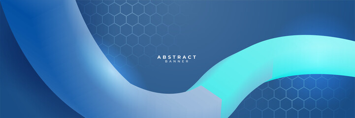 Blue abstract banner background