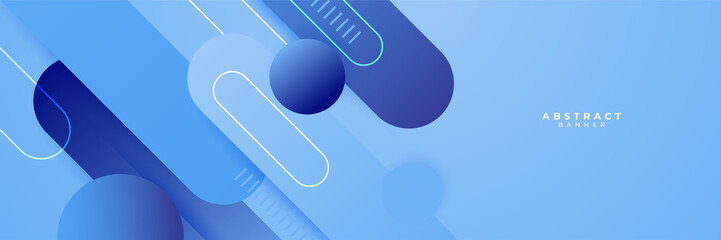 Blue abstract banner background