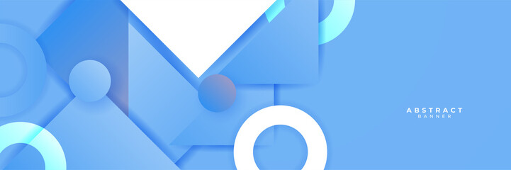 Blue abstract banner background