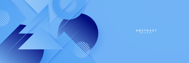 Blue abstract banner background