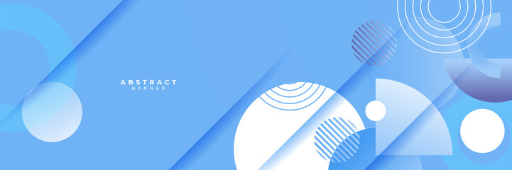 Blue abstract banner background