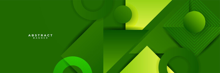 Green abstract banner background