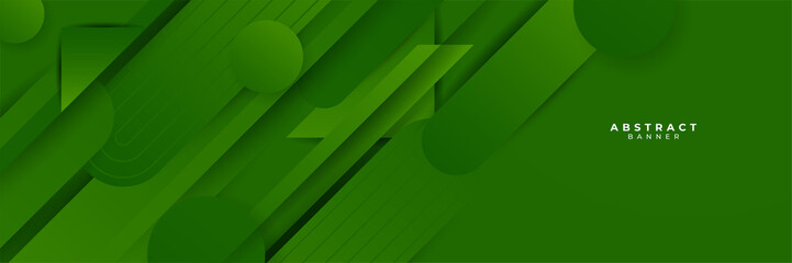 Green abstract banner background